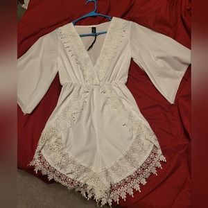 White Romper size small
